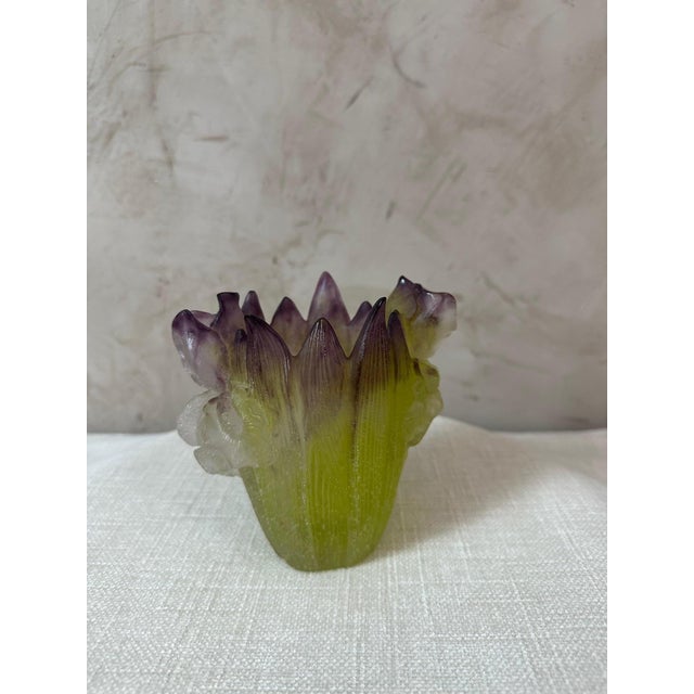 Modern Glass Paste Vase by Jean Daum for Daum, 2010s For Sale - Image 3 of 17