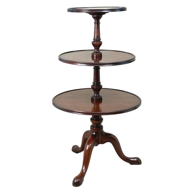Antique Georgian Three-Tier Dumbwaiter in Mahogany, 1760 For Sale - Image 4 of 13