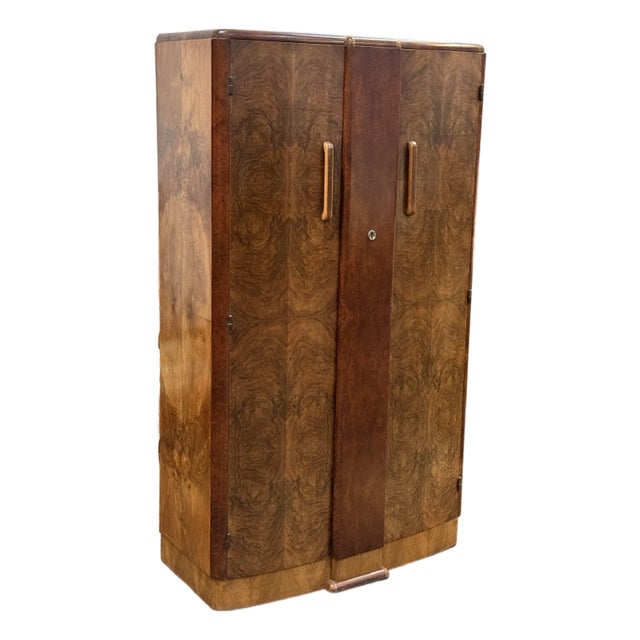 Mid 20th Century Art Deco Hanging Armoire With Drawers For Sale