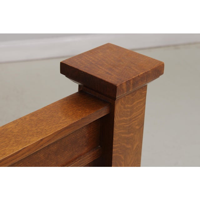 Stickley Mission Oak King Size Spindle Prairie Bed For Sale - Image 12 of 18