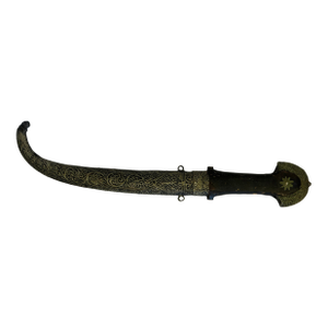 North African Jambiya (Curved Dagger With Brass Scabbard), Circa 1880–1910