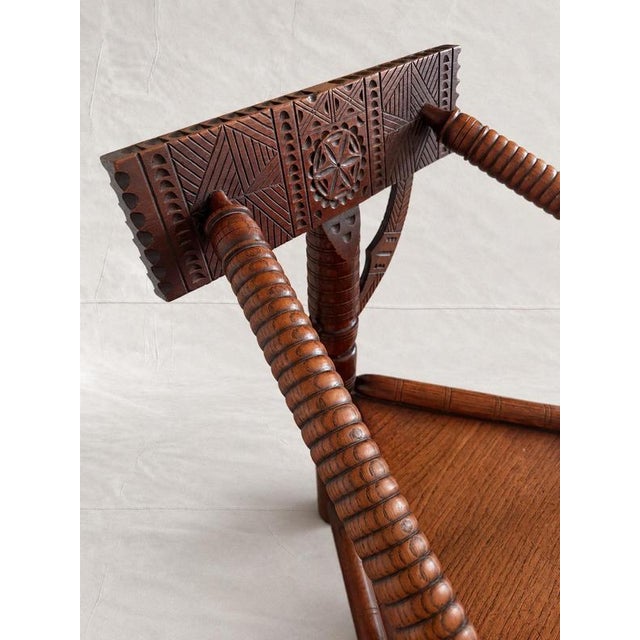 Antique 19th Century Oak Turners Corner Chair For Sale - Image 3 of 5