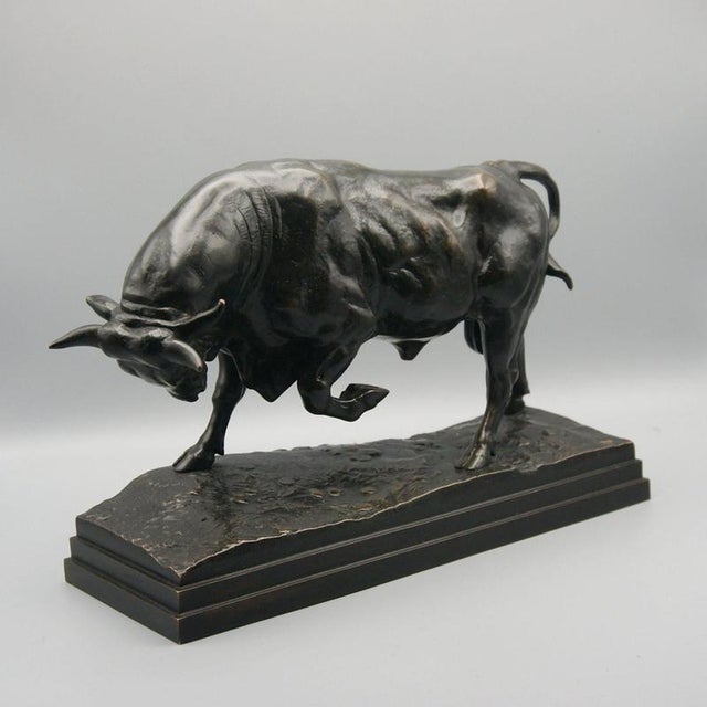 Standing Bull Figurine by Antoine Louis Barye For Sale - Image 3 of 14