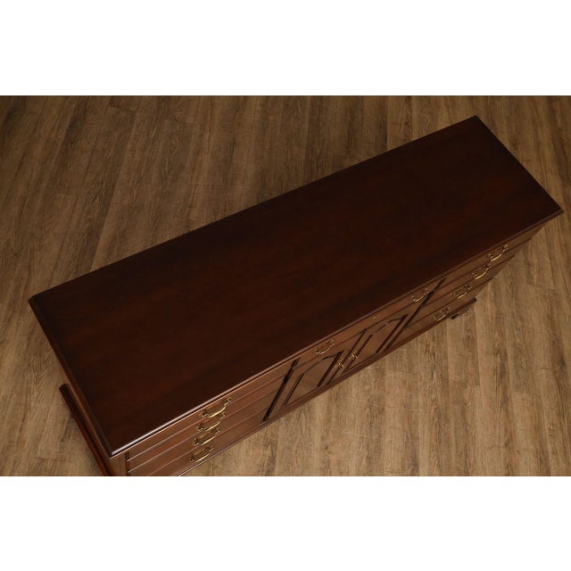 Henkel Harris Virginia Galleries Vintage Mahogany Long Dresser For Sale - Image 10 of 18