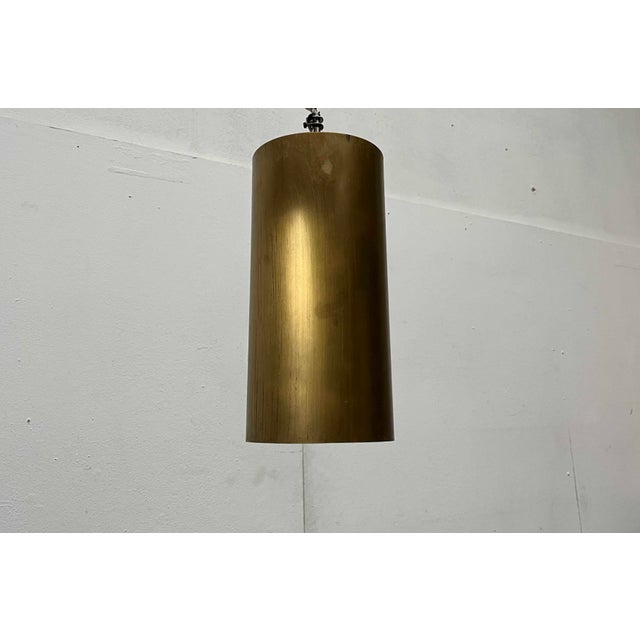Metal Mid-Century Modern Brass Tube Pendant Lamp, 1960s For Sale - Image 7 of 18