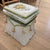 1970s Handpainted Italian Terracotta Side Table Garden Stool Featuring Tassels and Flowers For Sale - Image 11 of 12