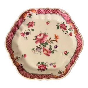 18th Century Chinese Export Porcelain Famille Rose Hexagonal Tea Pot Stand