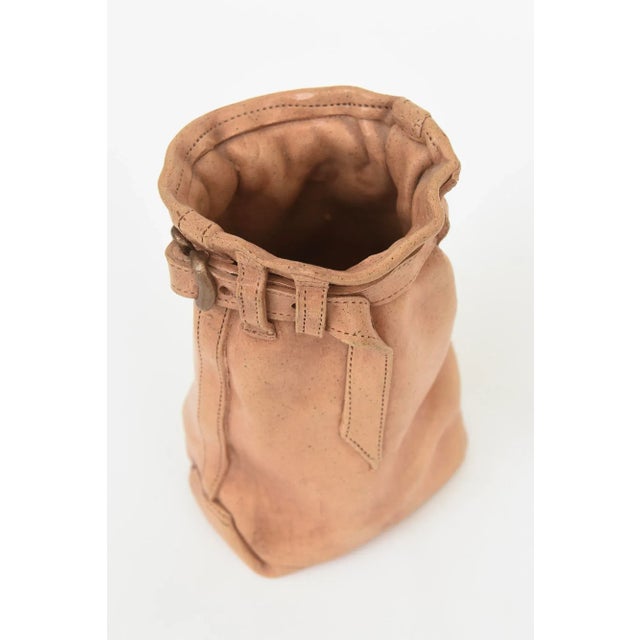 Modern Vintage Ceramic Buckle Bag Sculpture 90's For Sale - Image 3 of 12