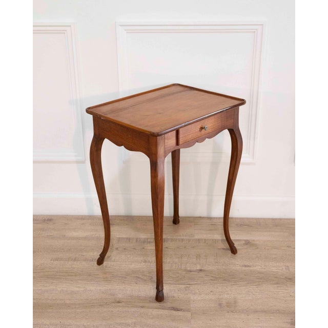 French Small Louis XV Style Fruitwood Side Table, Early 20th Century For Sale - Image 3 of 8