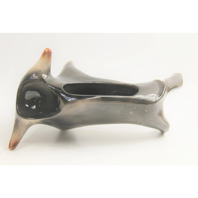 1950s Mid Century Modern Ceramic Bull Keep All Dresser Caddy For Sale - Image 5 of 7