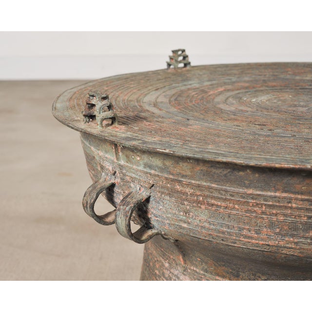 Pair of Southeast Asian Bronze Rain Drums or Drinks Tables For Sale - Image 15 of 18