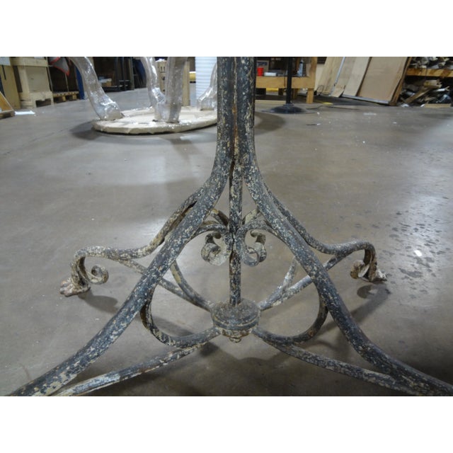 Light Gray 19th Century French Iron Garden Table by Arras For Sale - Image 8 of 10