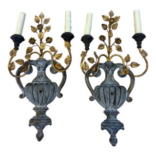 1960s Palladio Mid Century Wall Sconces - a Pair For Sale