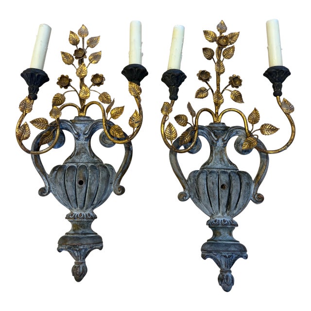 1960s Palladio Mid Century Wall Sconces - a Pair For Sale