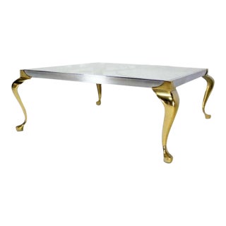 Elevate Your Living Space With This Striking 1970s Hollywood Regency Square Coffee Table. For Sale