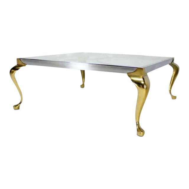 Elevate Your Living Space With This Striking 1970s Hollywood Regency Square Coffee Table. For Sale