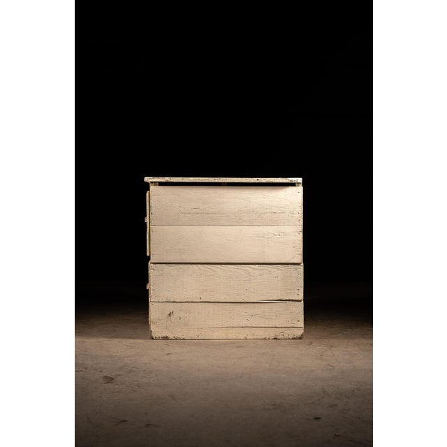 Antique Primitive Chippy Paint Apothecary Cabinet For Sale - Image 4 of 9