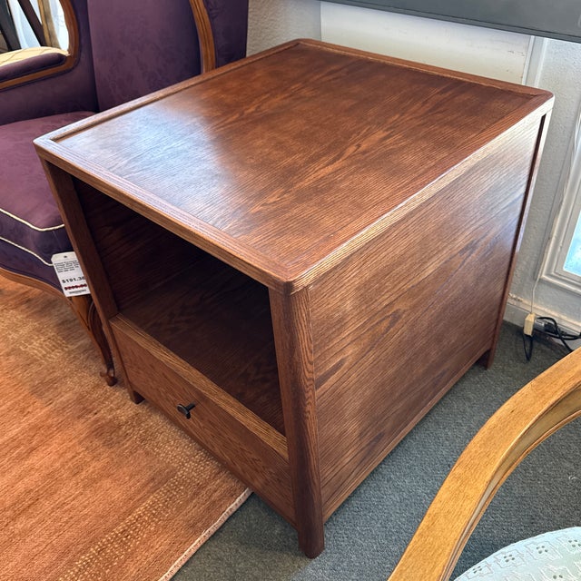 Design Plus Gallery presents a Custom Oak Wood Side Table. The side table can work as a roomy side table or as a printer...