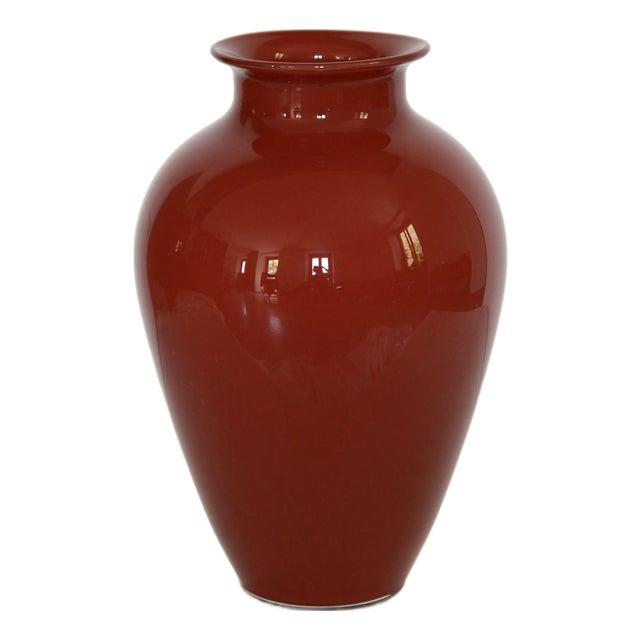 Corniola Vase in Murano Glass by Ercole Barovier for Barovier and Toso, 1960s For Sale