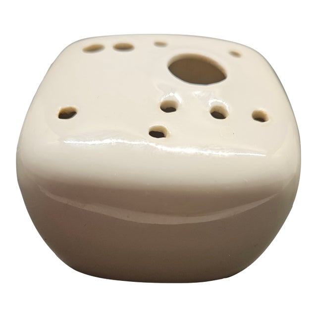 Vintage Porcelain Flower Holder by Virebent - Pierre Lebe - France - 1970s For Sale