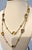 Multi Color Quartz Station Necklace With Tiny Diamonds 14kt Gold 32" L Necklace Simple yet elegant, this 18k rose gold...