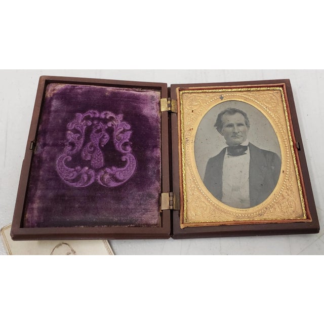 Mid 19th Century Gutta Percha Box W/ Photo's & Notes on Genealogy