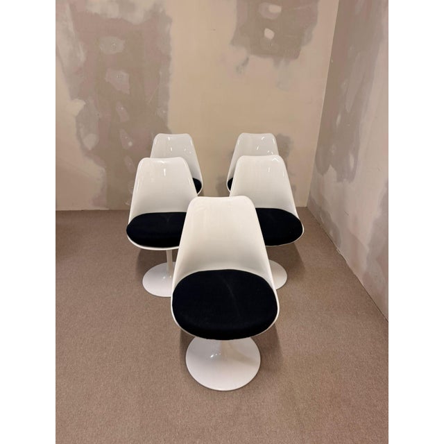 Black Vintage Tulip Chairs by Rudi Bonzanini, 1960s, Set of 5 For Sale - Image 8 of 18
