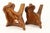 An early and RARE find A pair of redware molds featuring seated rabbits, larger and smaller The interior is glazed, the...