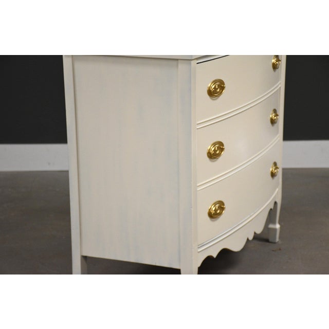 1960s 1960s White Shabby Chic Modern Tall Dresser For Sale - Image 5 of 11