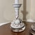 Vintage Italian White Ceramic Fruit Candlestick Table Lamps Acrylic Lucite Base - a Pair For Sale - Image 4 of 7