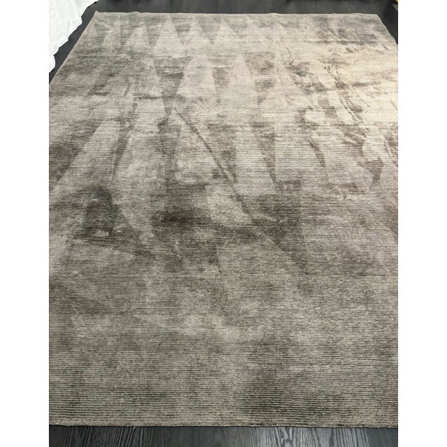 Restoration Hardware Rowe Rug – 9’ x 12’ Graphite | Hand-Knotted Wool & Viscose | ──────────── LUXURIOUS TEXTURE WITH...