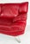 Red Contemporary Italian Red Leather Loveseat, Metal Legs For Sale - Image 8 of 8