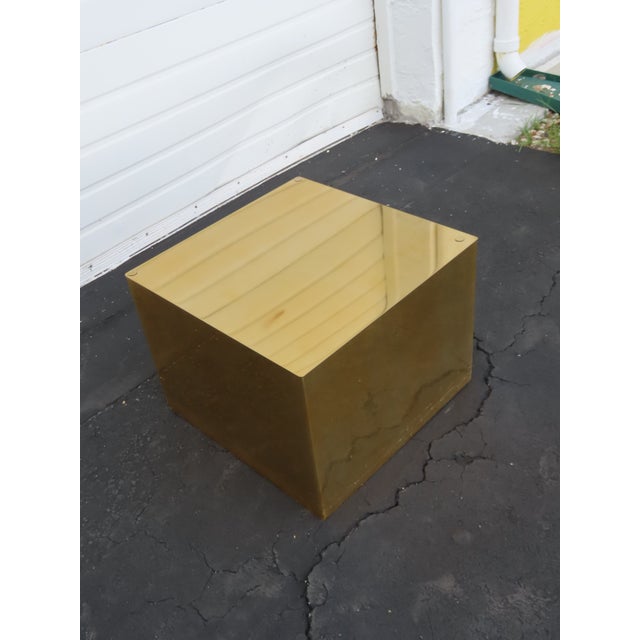 Habitat International Mid Century Modern Brass Glass Top Coffee Table 6604 For Sale - Image 11 of 16