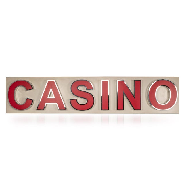 Illuminating Casino Advertising Sign, 1970s For Sale - Image 15 of 15