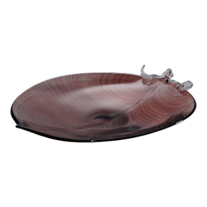 Vintage Tessuto Plate by Tyra Lundgren for Venini, Murano