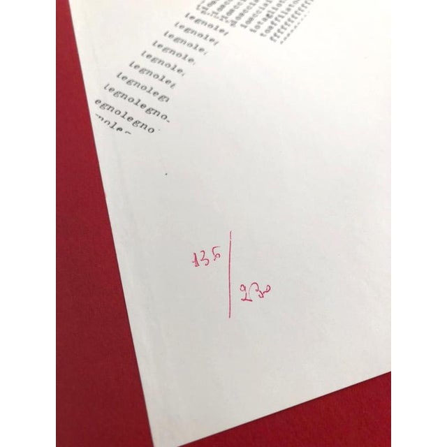 Domenico Cerroni Cadoresi, Concrete Poetry, 1966, Paper For Sale - Image 3 of 6