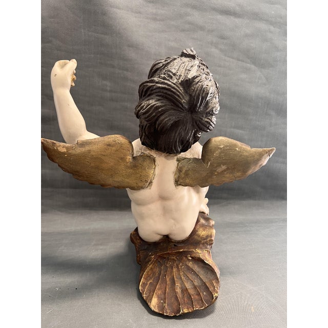 Angel Carved in Wood, Spain, 1970s For Sale - Image 3 of 11