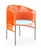 Set of 4 orange mint caribe dining chair by sebastian herkner. Materials: galvanized and powder-coated tubular steel. Pvc...