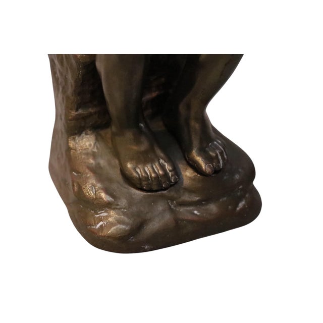 Metal 1930's Jenning Brothers “The Thinkers” Brass Bookends, a Pair For Sale - Image 7 of 9