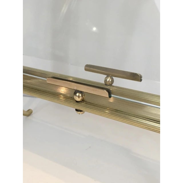 1940s Neoclassical Brass and Glass Magazine Rack For Sale - Image 5 of 13