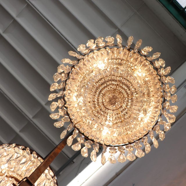 Chandeliers with Large Crystal Drops, Set of 3 For Sale - Image 8 of 18