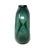 2000 - 2009 Hand-Blown Dimpled Green Glass Vase With White Stripe For Sale - Image 5 of 9