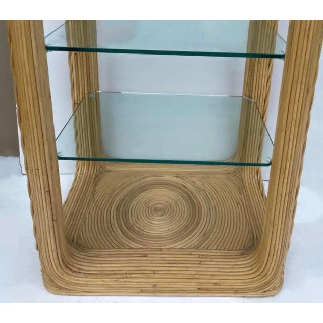 Gabriella Crespi 1970s Organic Modern Pencil Bamboo Crespi Style Etageres Shelves Bookcases - Pair For Sale - Image 4 of 4