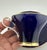 1930s Aynsley Cobalt Blue Teacup and Saucer, Corset Shape W/ Cabbage Rose - 1930s For Sale - Image 5 of 10