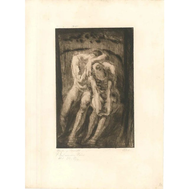 Drypoint and aquatint (brown ink) on cream paper. Signed ''Rehn'' in pencil on the lower right margin. Titled and numbered...