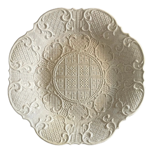 Large 18th Century English George II Salt Glaze Charger or Round Platter Circa 1745