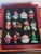 Gorgeous vintage Christmas ornaments 12 pcs set of figurines with Santa’s by Thomas Pacconi.