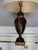 1970s Vintage Remington Urn Table Lamp With Hunting Scene and Guilt Handles For Sale - Image 5 of 11