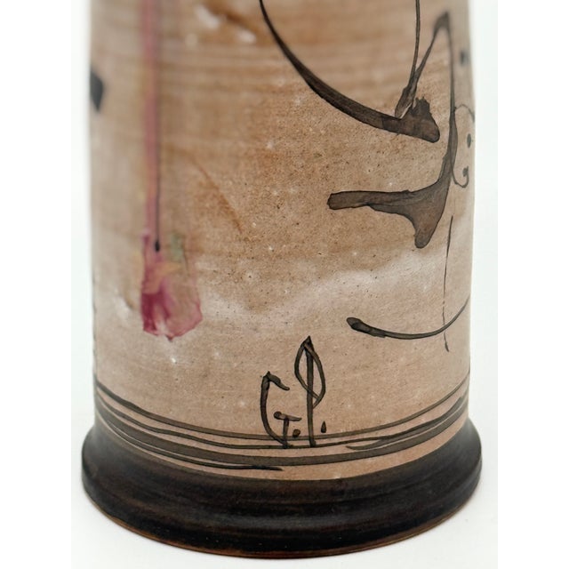 Vintage French Ceramic Vase by Gilbert Portanier, 1970s For Sale - Image 4 of 7