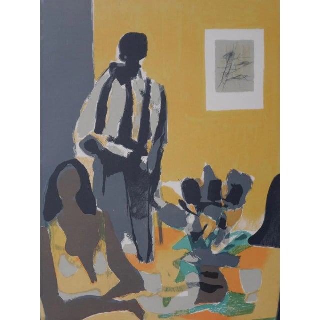 Marcel Mouly (French, 1918-2008) Vintage Lithograph Signed / Numbered c.1980s A fine lithograph of a young couple in their...